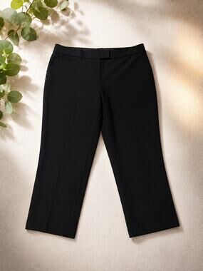 Investments Petites Women's Black Dress Pants Size 16P Short Stretch Career Work